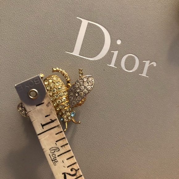 Vintage KJL Bumble Bee Rhinestone Brooch Pin - Picture 7 of 8